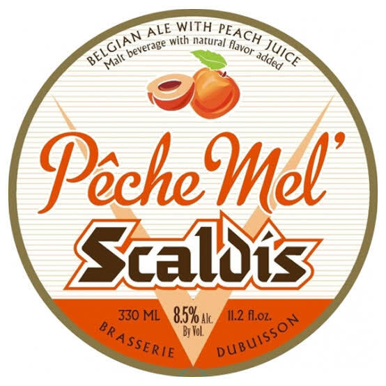 Dubuisson Scaldis Peche Mel beer Label Full Size