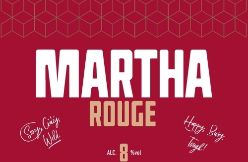 The Brew Society Martha Rouge beer Label Full Size