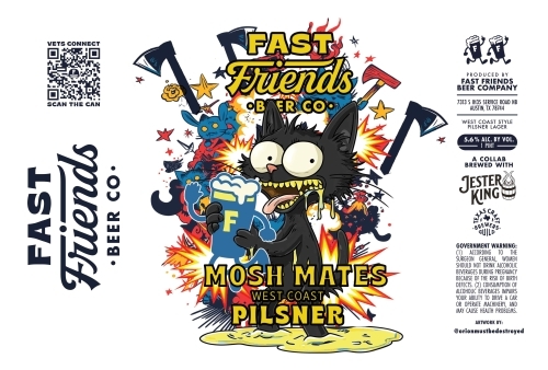 Fast Friends + Jester King Mosh Mates beer Label Full Size