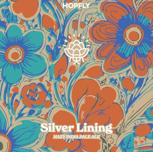 Hopfly Silver Lining beer Label Full Size