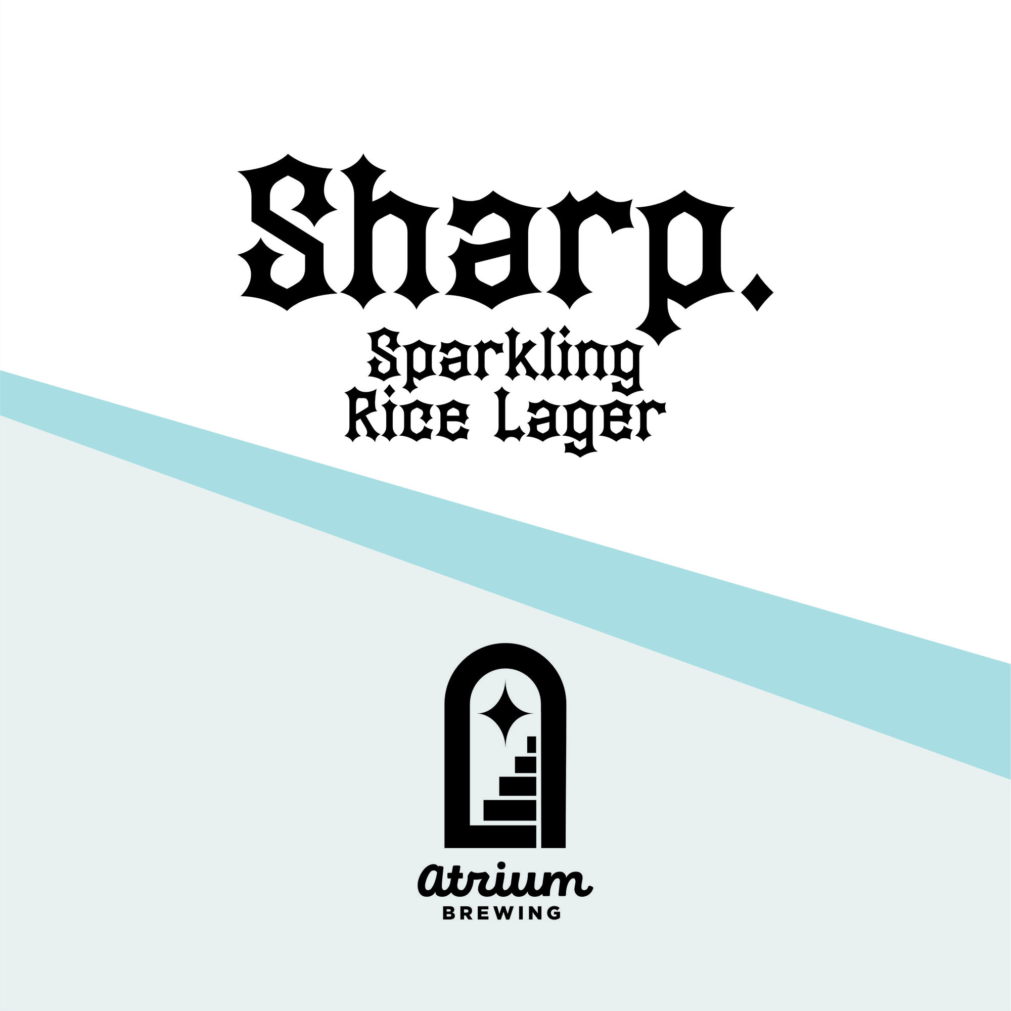 Atrium Sharp. beer Label Full Size