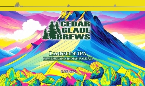 Cedar Glade Landslide beer Label Full Size