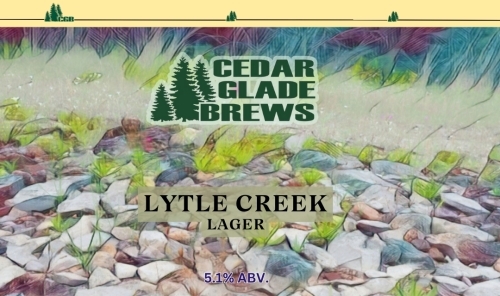 Cedar Glade Lytle Creek Lager beer Label Full Size