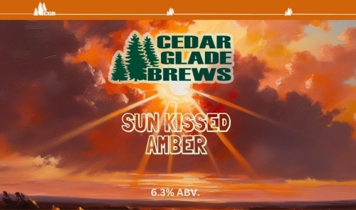 Cedar Glade Sun Kissed Amber beer Label Full Size