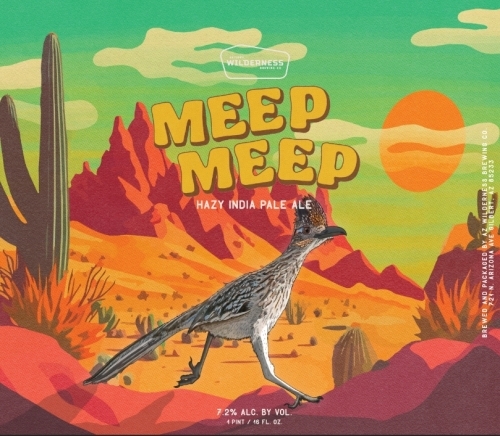 Arizona Wilderness Meep Meep beer Label Full Size