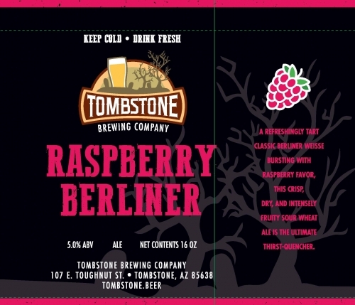 Tombstone Raspberry Berliner beer Label Full Size