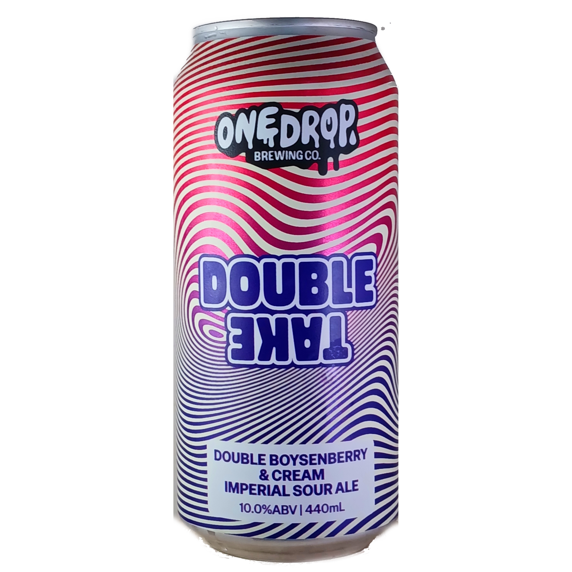 One Drop Double Take Double Boysenberry & Cream beer Label Full Size