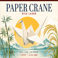 Black Dog Paper Crane beer Label Full Size
