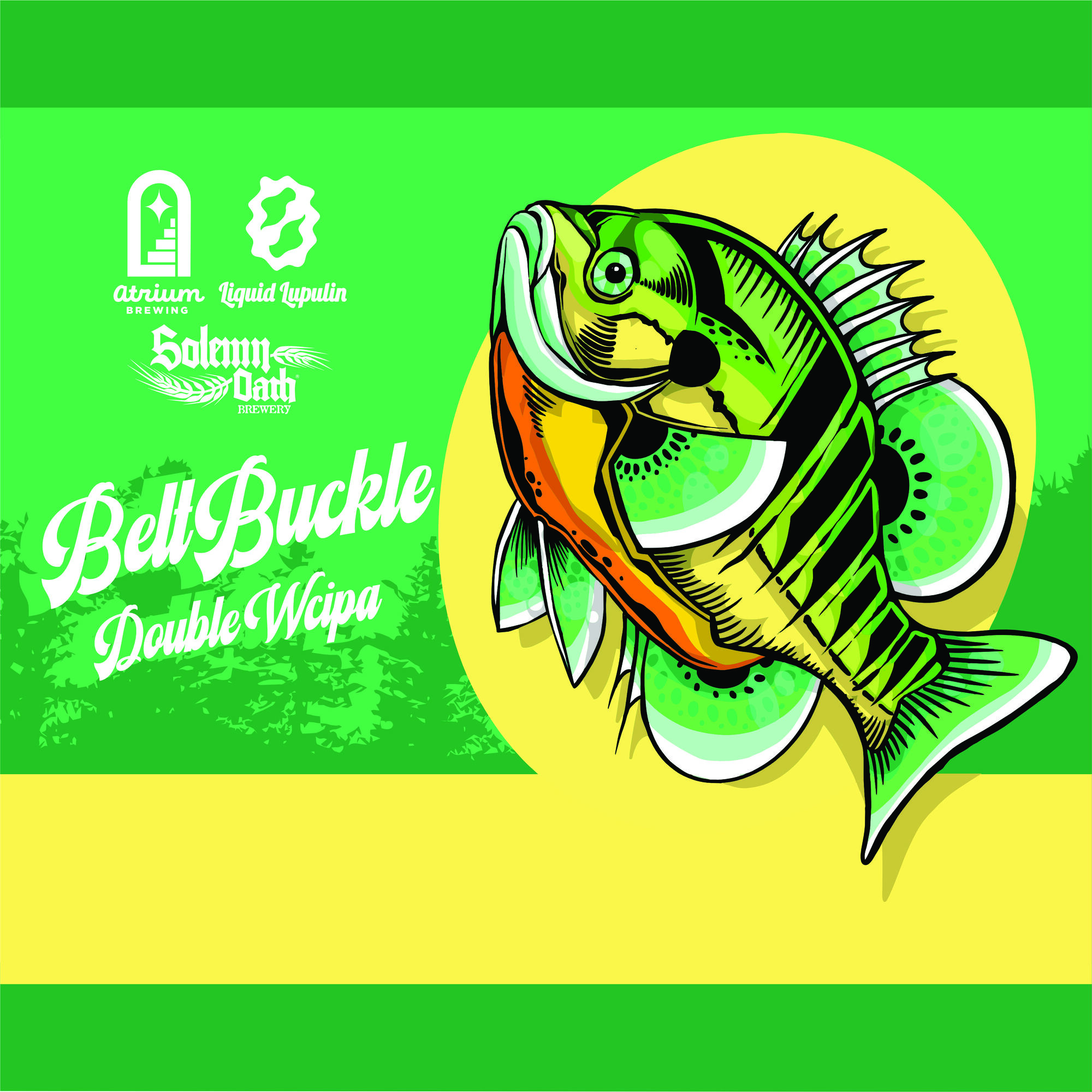 Atrium Belt Buckle beer Label Full Size