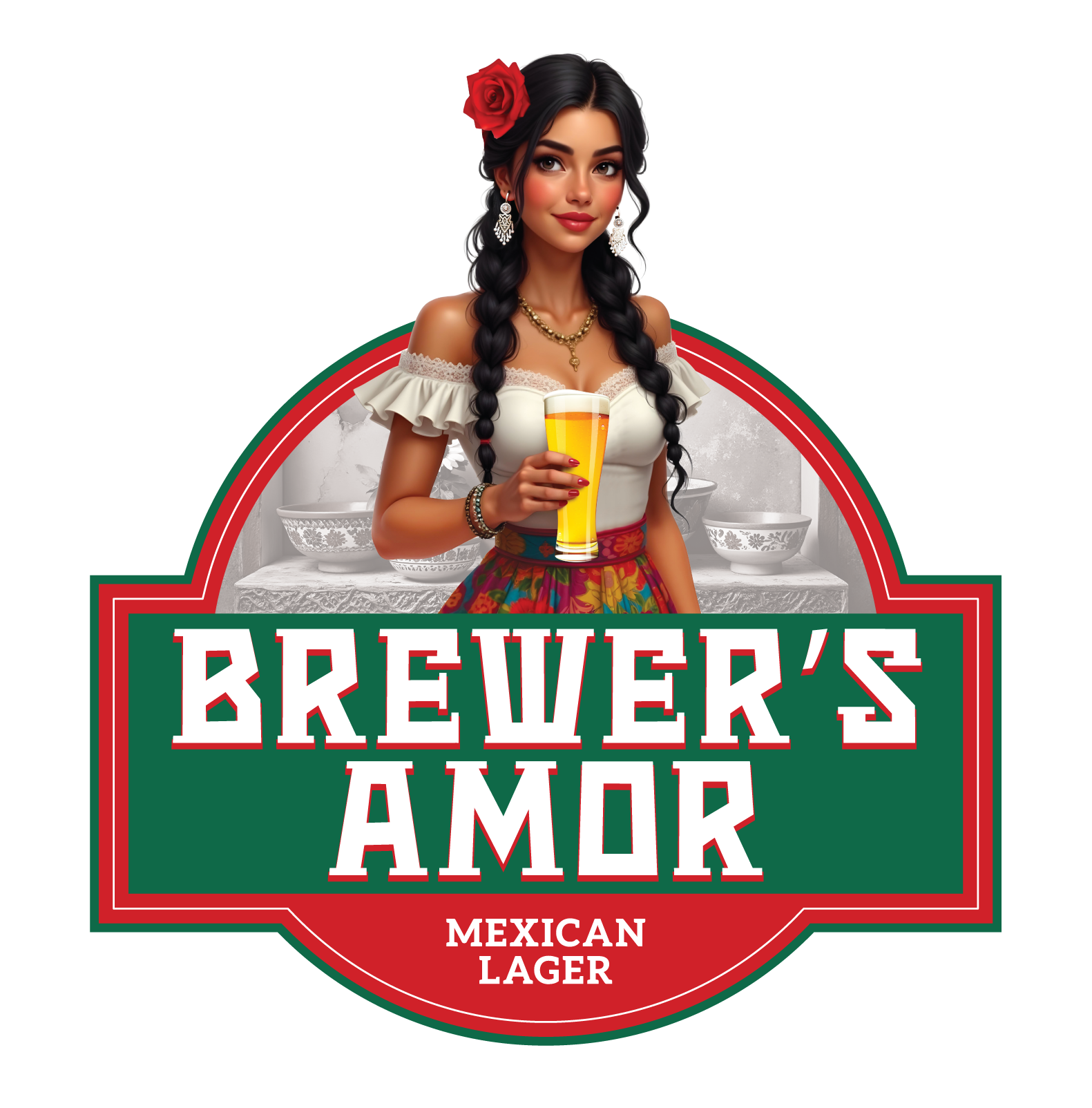 Goerdts' Brewhaus Brewer's Amor beer Label Full Size