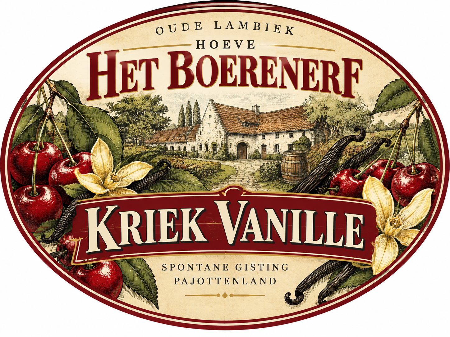 Het Boerenerf Kriek Vanille beer Label Full Size