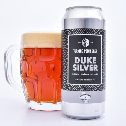 Turning Point Beer Duke Silver beer Label Full Size