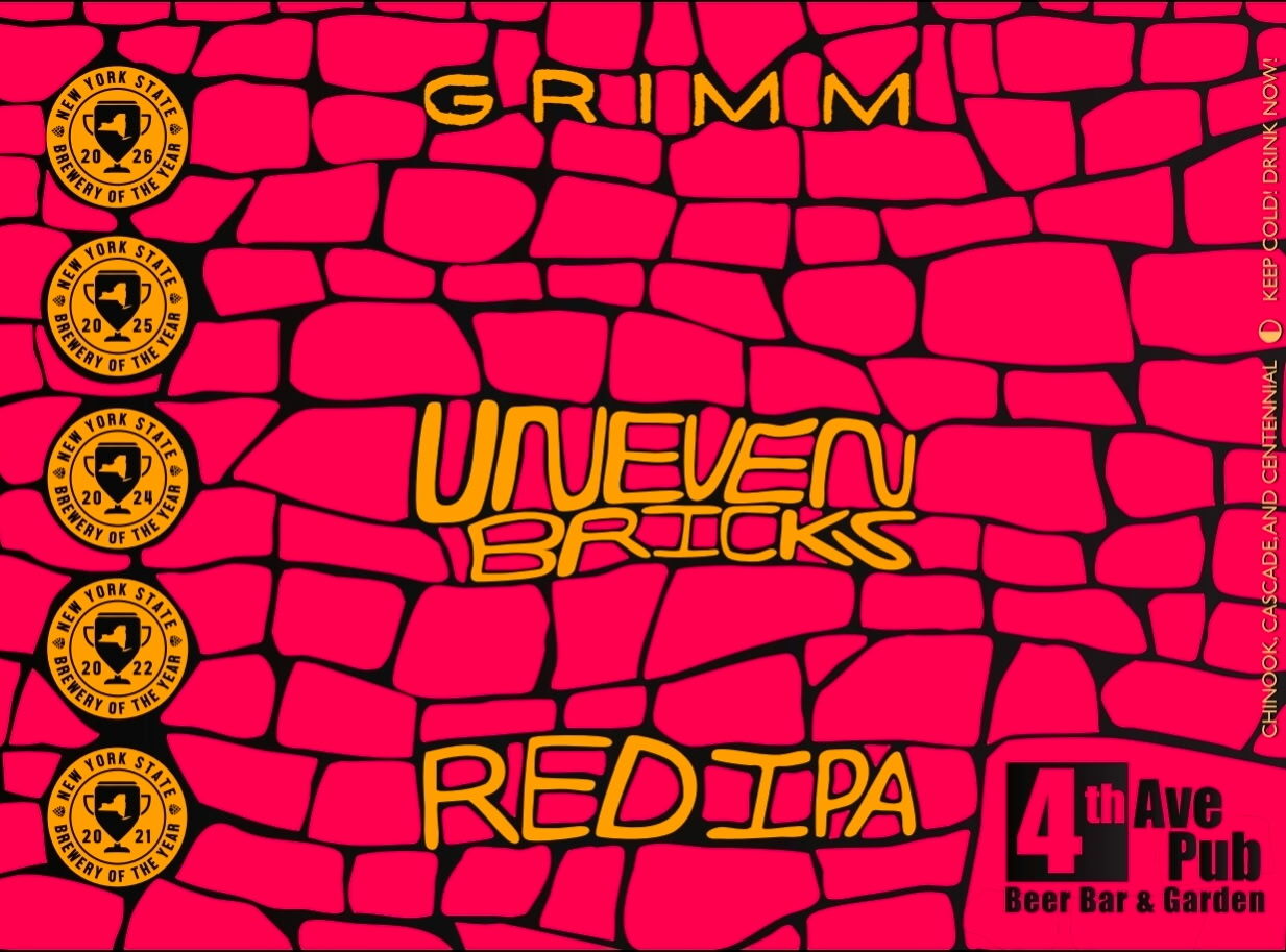 Grimm Uneven Bricks Red IPA beer Label Full Size