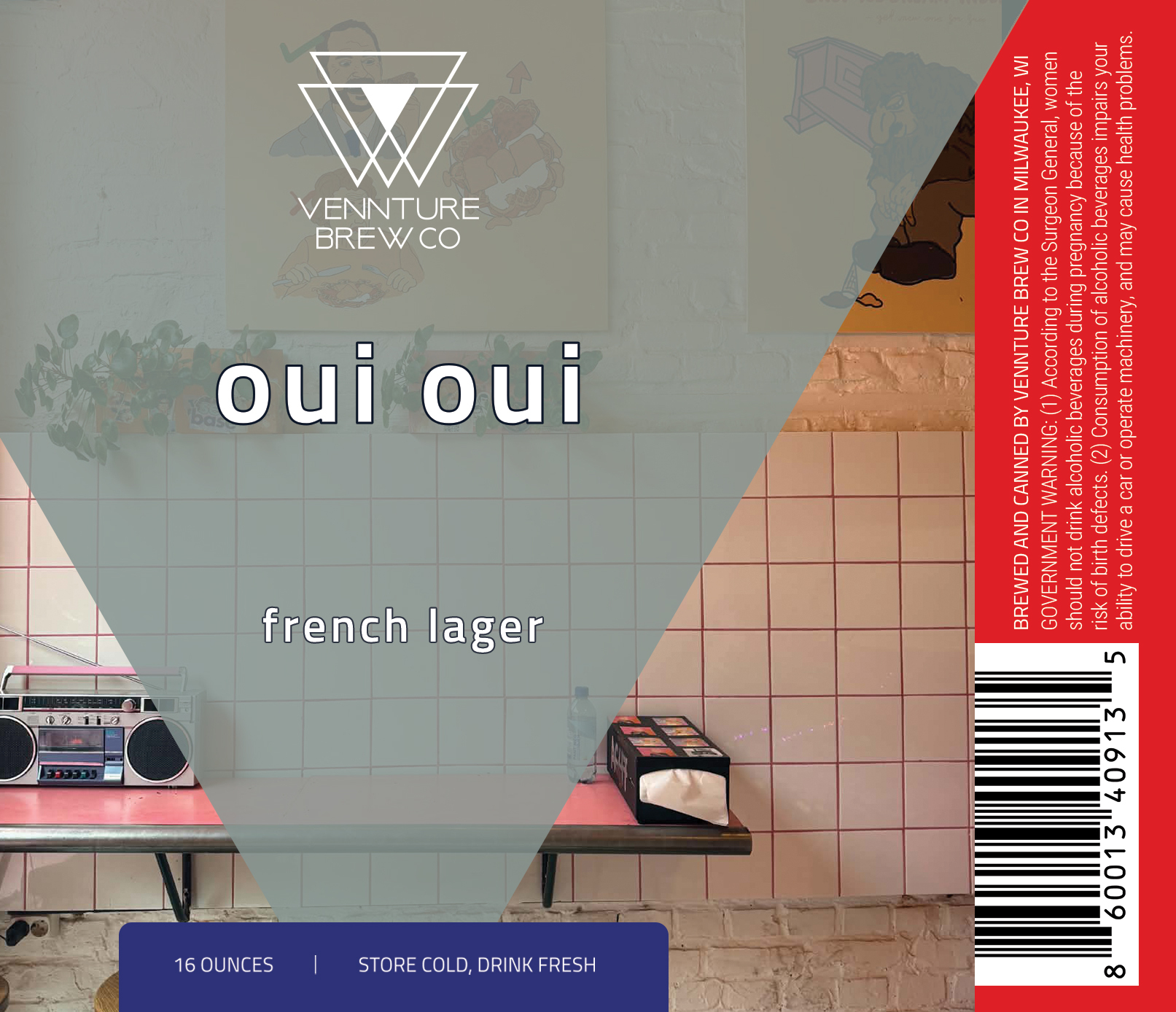 Vennture Oui Oui beer Label Full Size