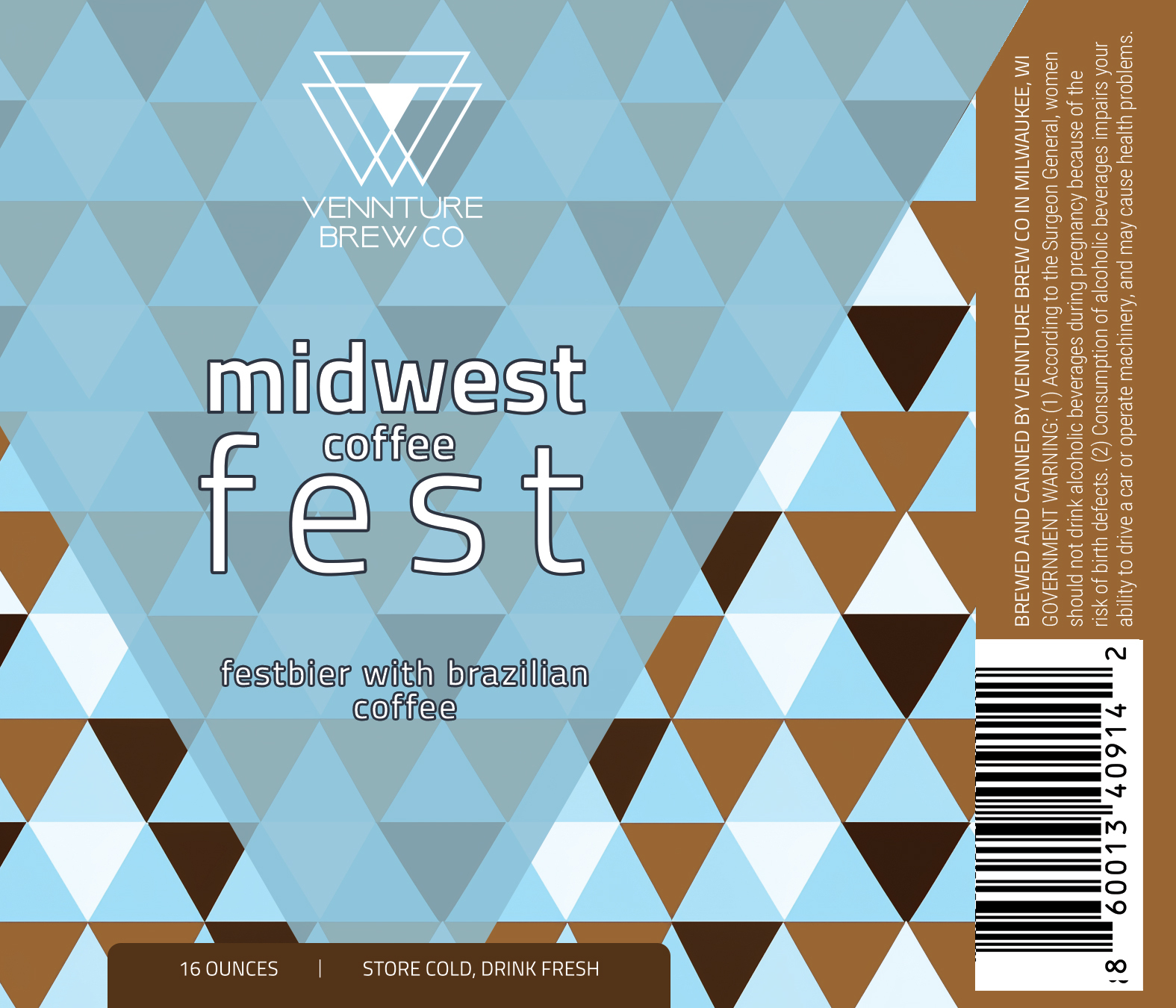 Vennture Midwest Fest + Coffee beer Label Full Size