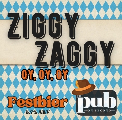 The Pub on Second Ziggy Zaggy beer Label Full Size