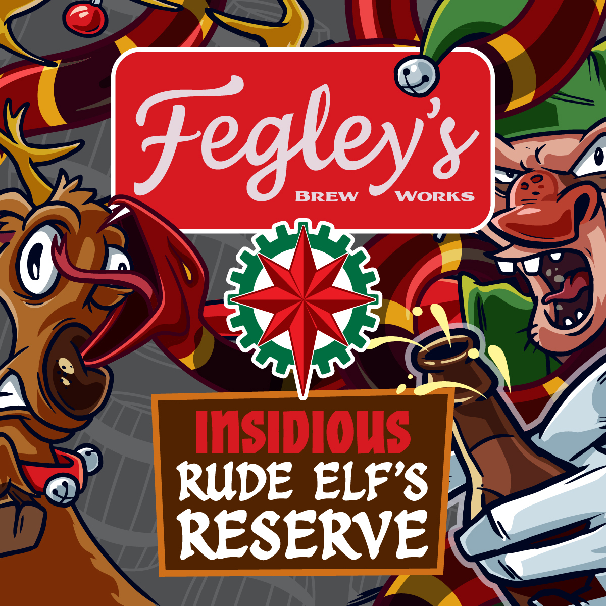 Fegley's Insidious x Rude Elf’s Reserve beer Label Full Size