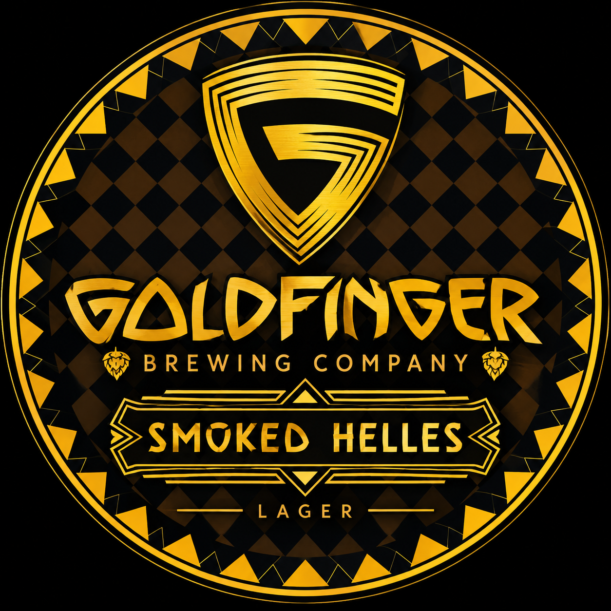 Goldfinger Smoked Helles beer Label Full Size