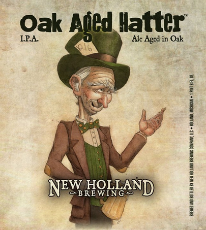 New Holland Mad Hatter Oak Aged beer Label Full Size