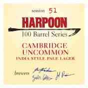 Harpoon 100 Barrel Series Cambridge Uncommon beer Label Full Size