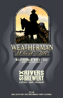 Six Rivers Weatherman Wheat beer Label Full Size