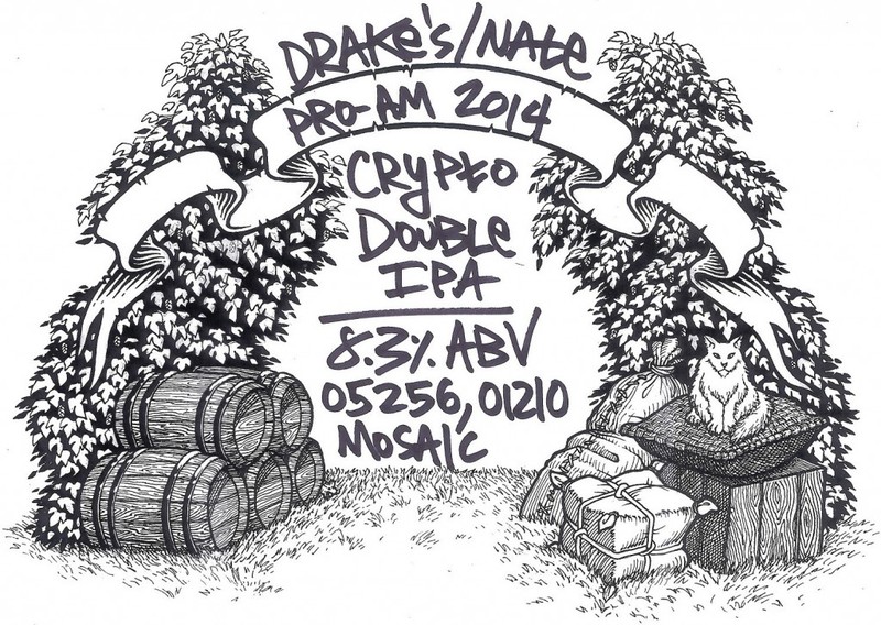 Drake's Cryptographic beer Label Full Size