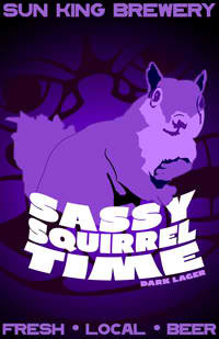 Sun King Sassy Squirrel Time beer Label Full Size