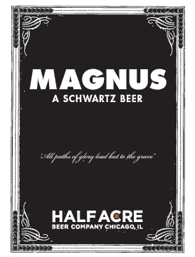 Half Acre Magnus beer Label Full Size