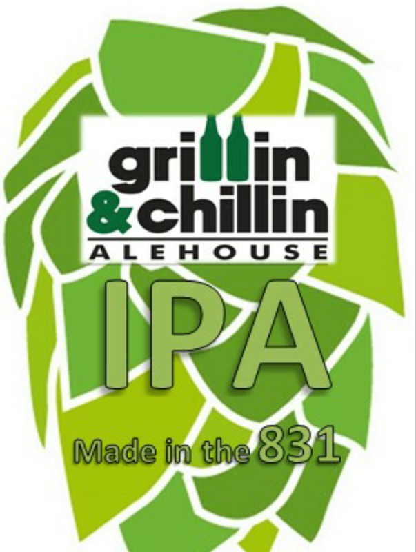 Grillin & Chillin Alehouse IPA beer Label Full Size