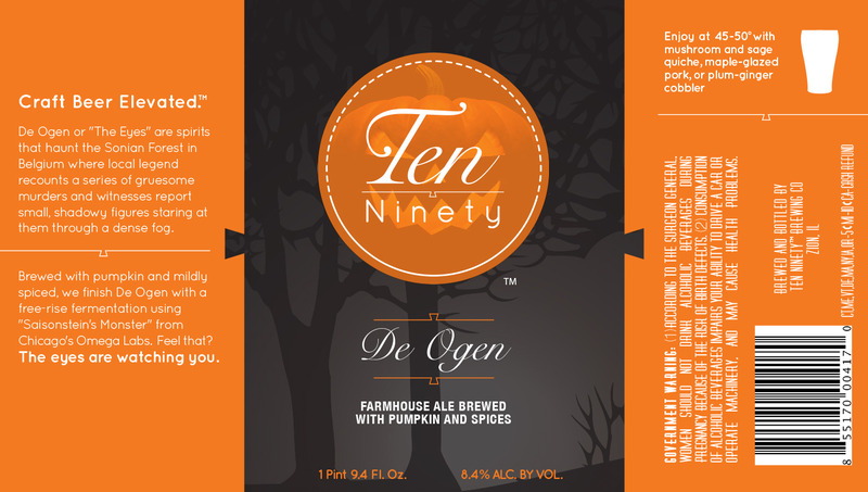 Ten Ninety De Ogen beer Label Full Size