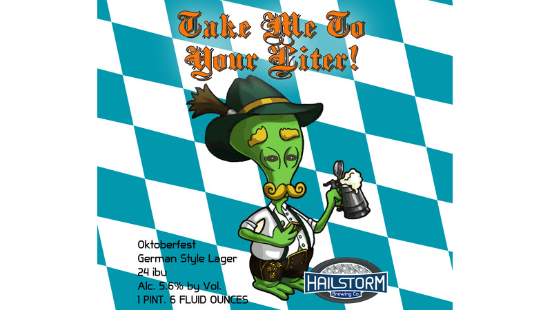 Hailstorm Take Me To Your Liter! beer Label Full Size