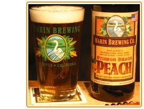Marin Stinson Beach Peach beer Label Full Size