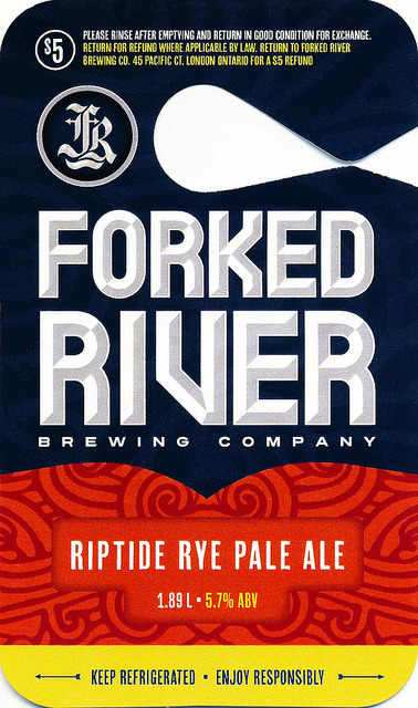 Forked River Riptide Rye Pale Ale beer Label Full Size