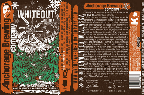 Anchorage Whiteout Wit Batch #3 beer Label Full Size