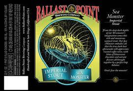 Ballast Point Sea Monster Whiskey Barrel Aged beer Label Full Size