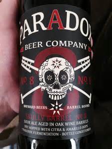 Paradox Skully Barrel No. 16 beer Label Full Size