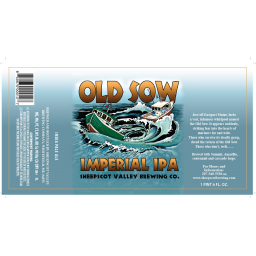 Sheepscot Old Sow beer Label Full Size