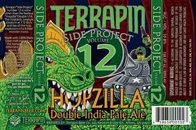 Terrapin Side Project Hopzilla Double IPA beer Label Full Size