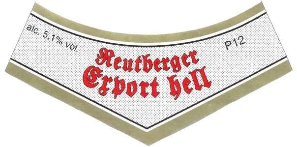 Reutberger Export Hell beer Label Full Size