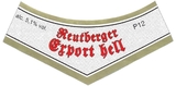 Reutberger Export Hell beer
