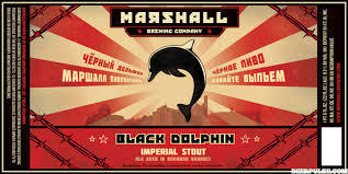 Marshall Black Dolphin Stout beer Label Full Size