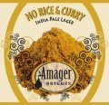 Amager No Rice & Curry India Pale Larger beer Label Full Size
