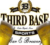 Third Base Bear Down Brown beer Label Full Size