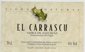 El Carrascu Sidra de Asturias beer Label Full Size