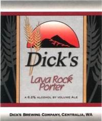 Dick's Lava Rock Porter beer Label Full Size