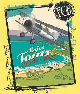Fort Collins Major Tom’s American Wheat beer Label Full Size
