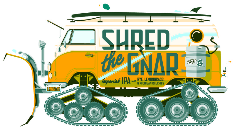 Goose Island Shred the Gnar beer Label Full Size