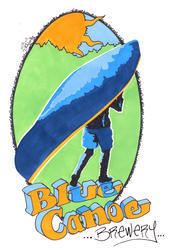 Blue Canoe Canadian Monk beer Label Full Size