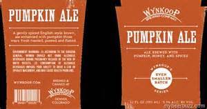 Wynkoop Pumpkin Ale beer Label Full Size
