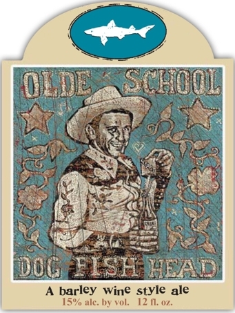 Dogfish Head Olde School 2007 beer Label Full Size